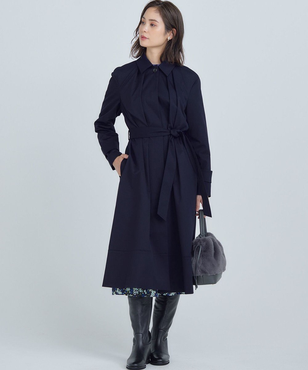 組曲 L 【WEB限定】ライトトレンチ ステンカラーコート 