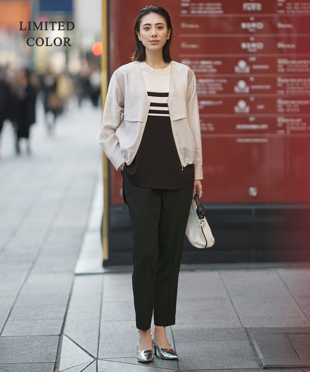 ICB 【WEB限定カラーあり】 リヨセルナイロンワッシャー Vネックブルゾン 