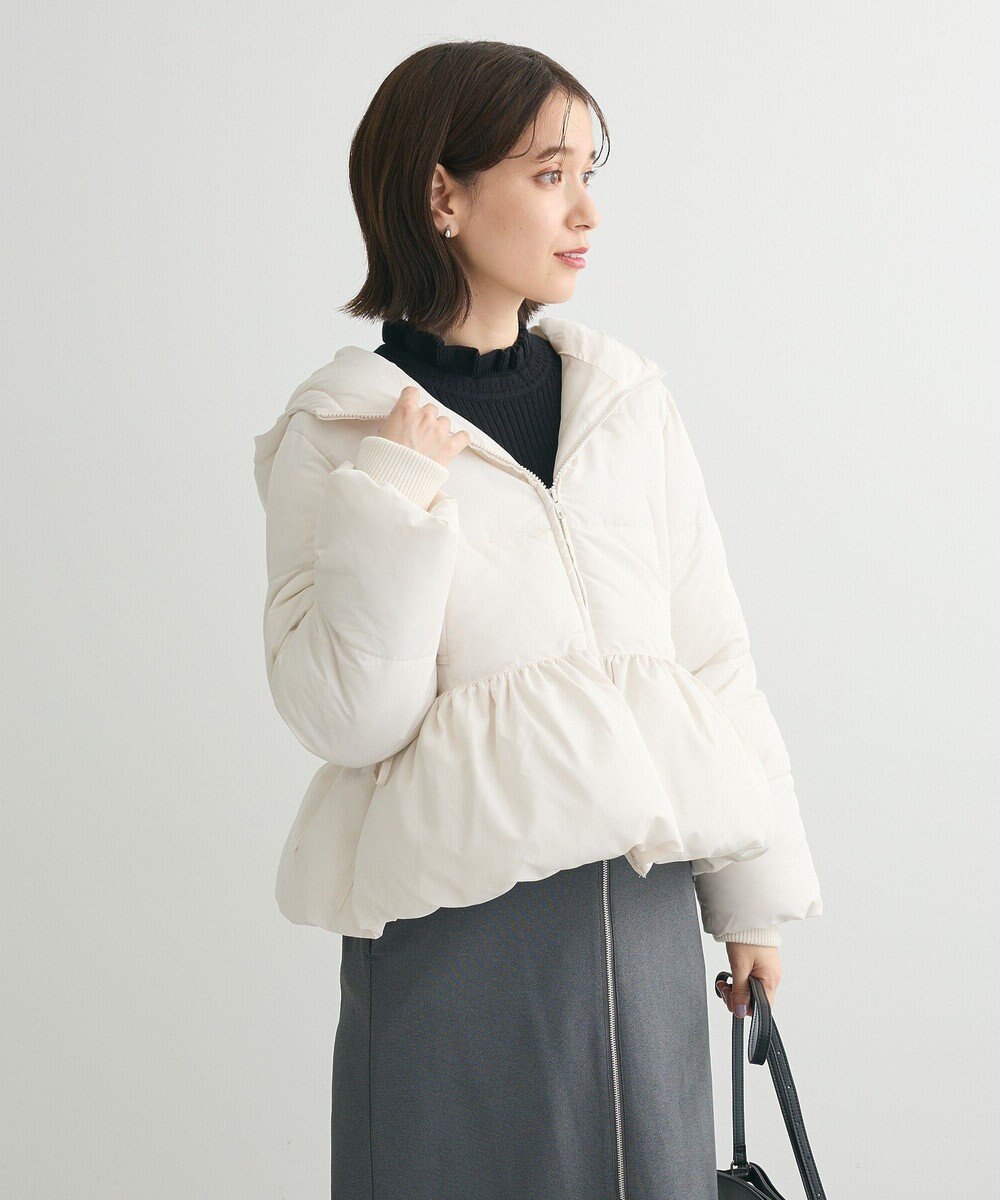 Green Parks ・ｓｗｉｎｇ　ｂｙ　ファイバーダウンペプラムコート 