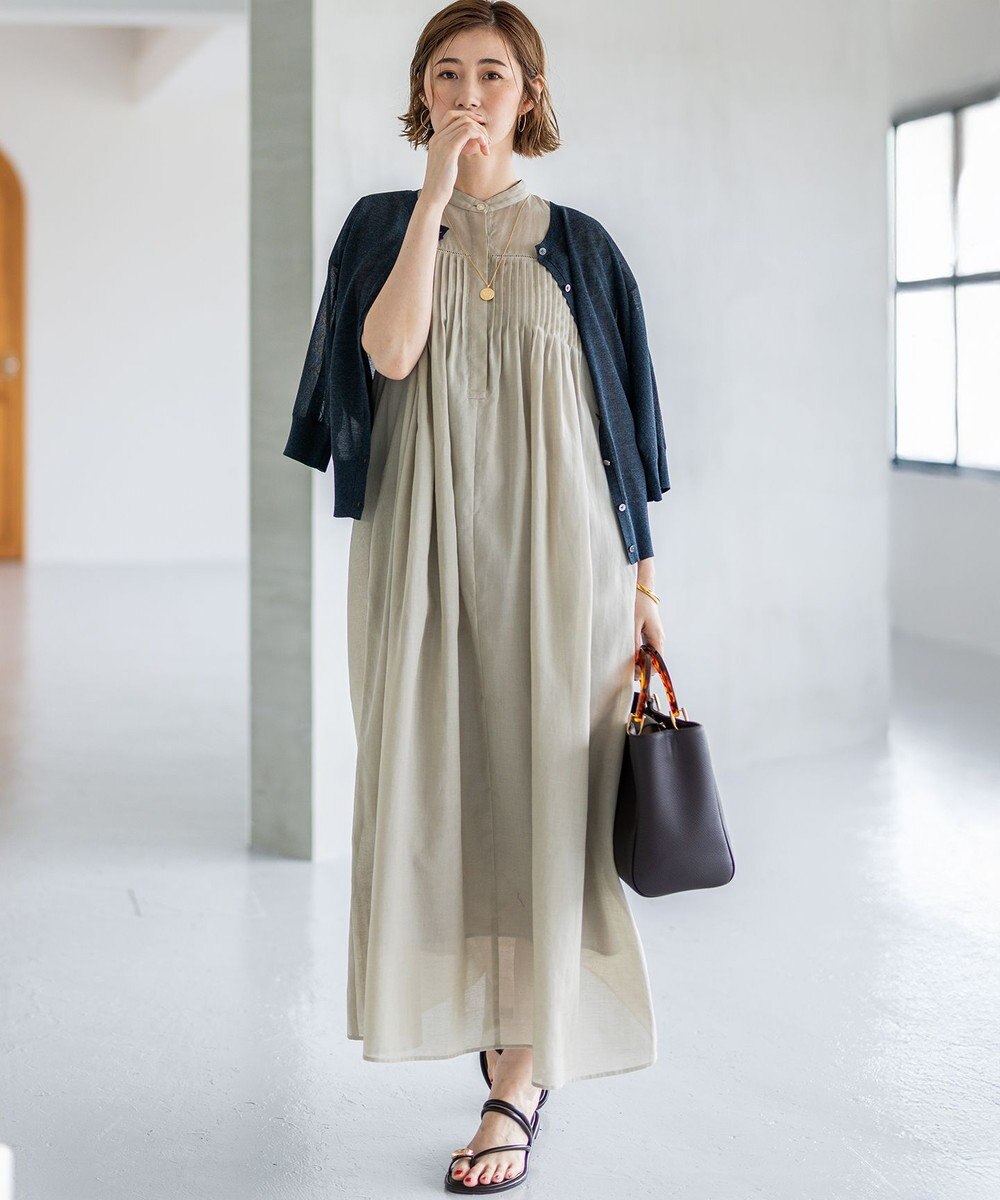 23区 【一部店舗限定/接触冷感/洗える】ラミータンブラー フレンチスリーブ ワンピース 