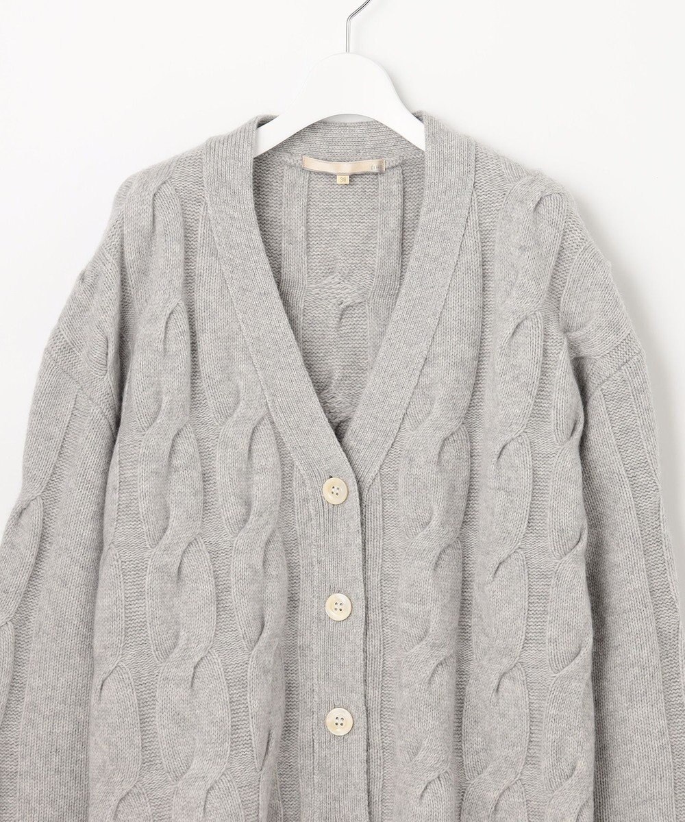 自由区 【洗える】ウールカシミヤブレンド ニットカーディガン 