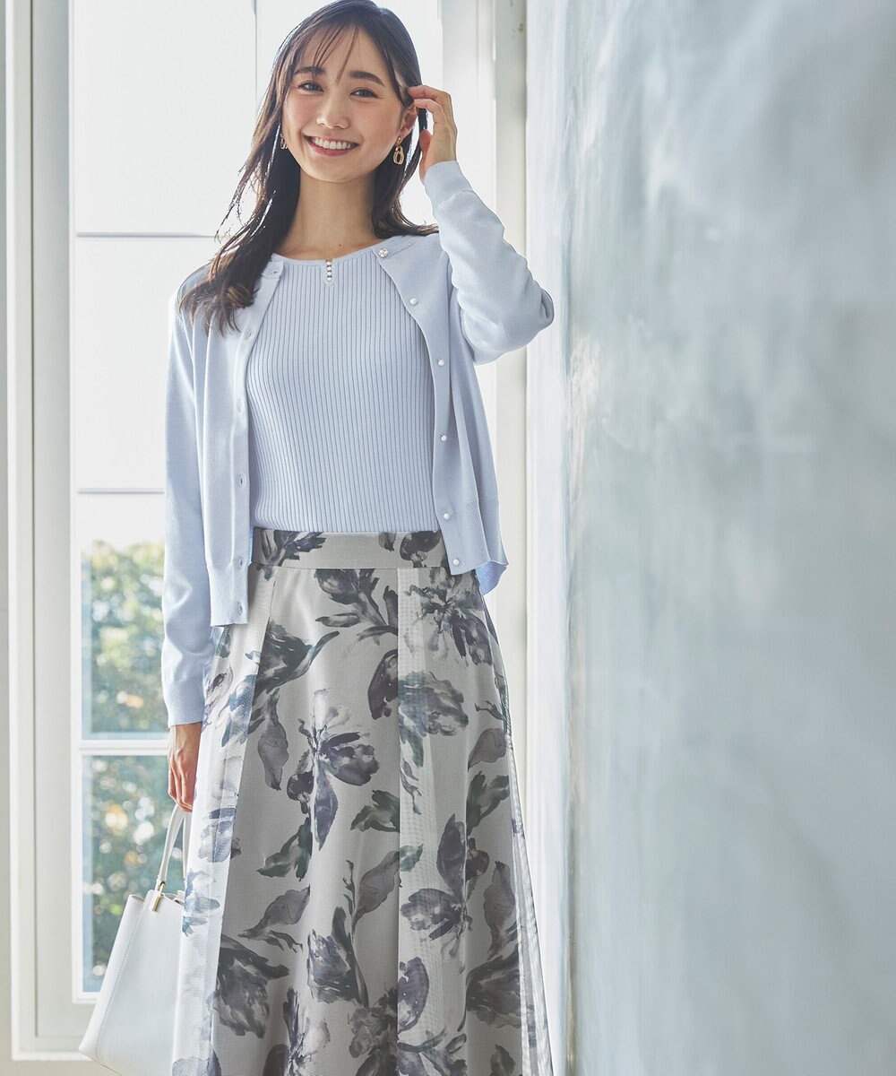 ANY SIS 【洗える】パール調ポイント ニット 