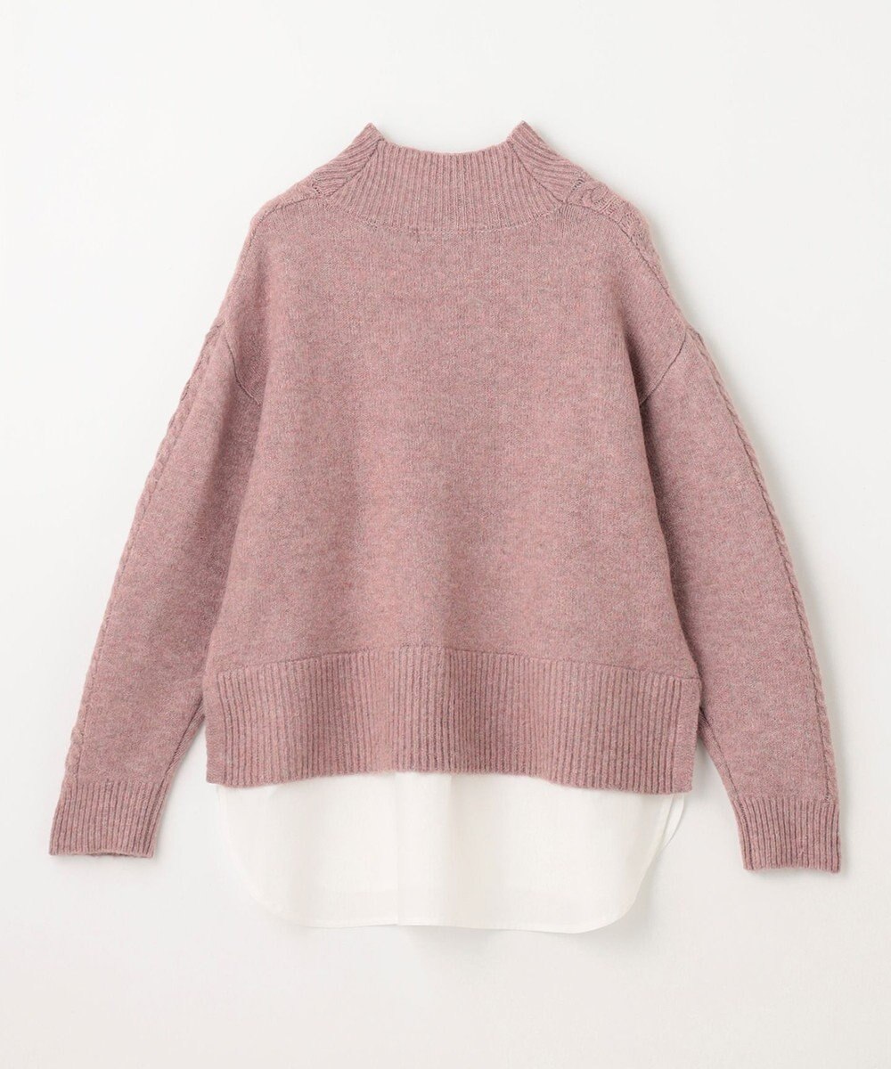 ANY 【洗濯機可能】シャツコンビケーブルニット 