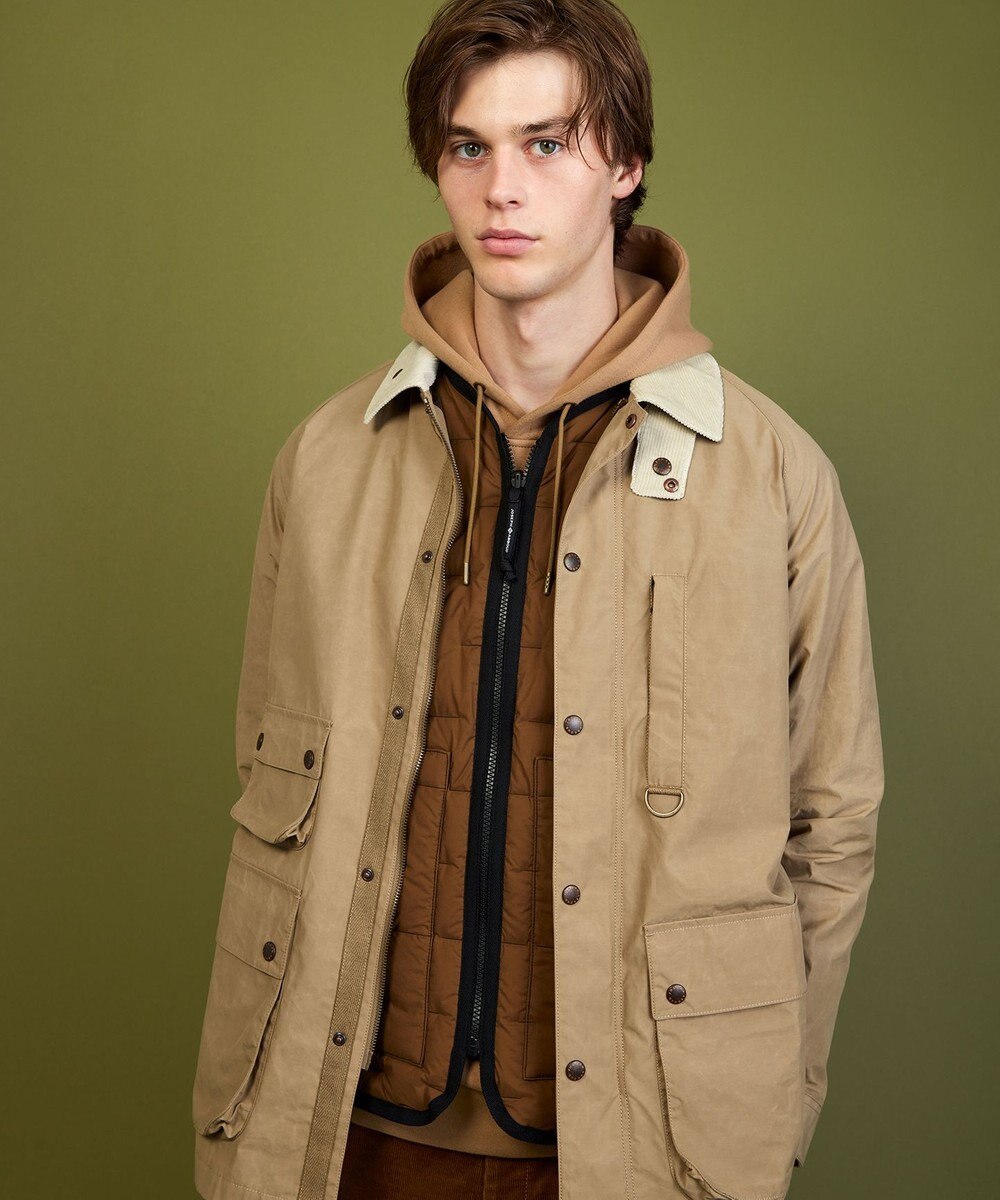 JOSEPH ABBOUD MOUNTAIN 【軽量/ワックスコーティング・テ―ム・ヤルビー氏コラボ】ワックスクロス プリント ブルゾン 