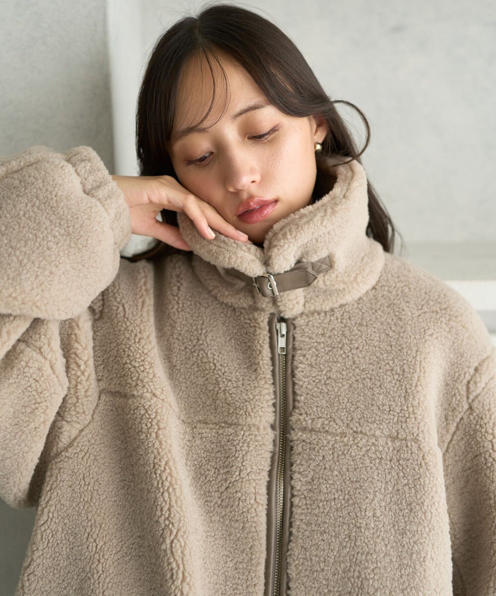 earth music&ecology ボアルーズブルゾン 