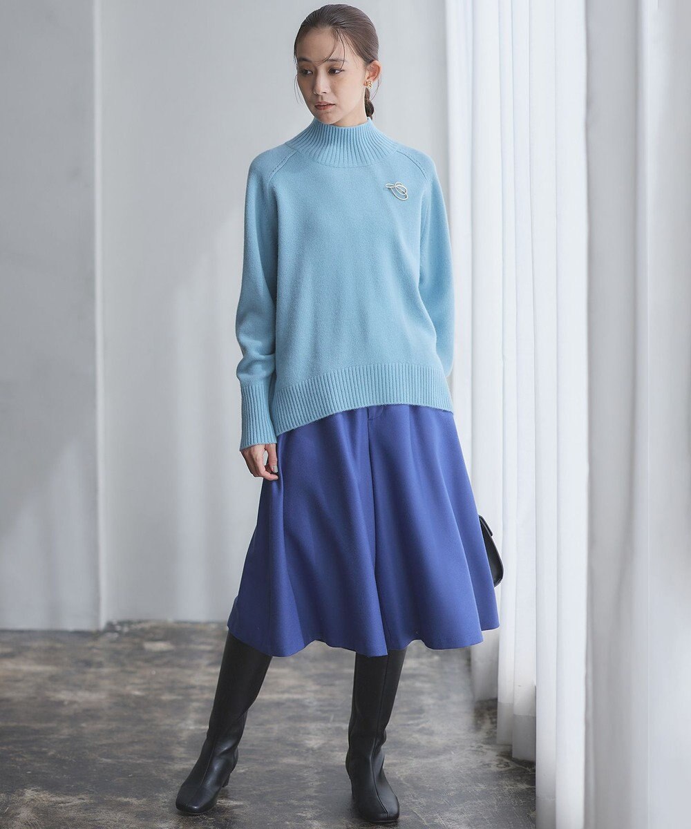 組曲 【8色展開・WEB限定】ウールカシミヤミックス ハイネック ニット 