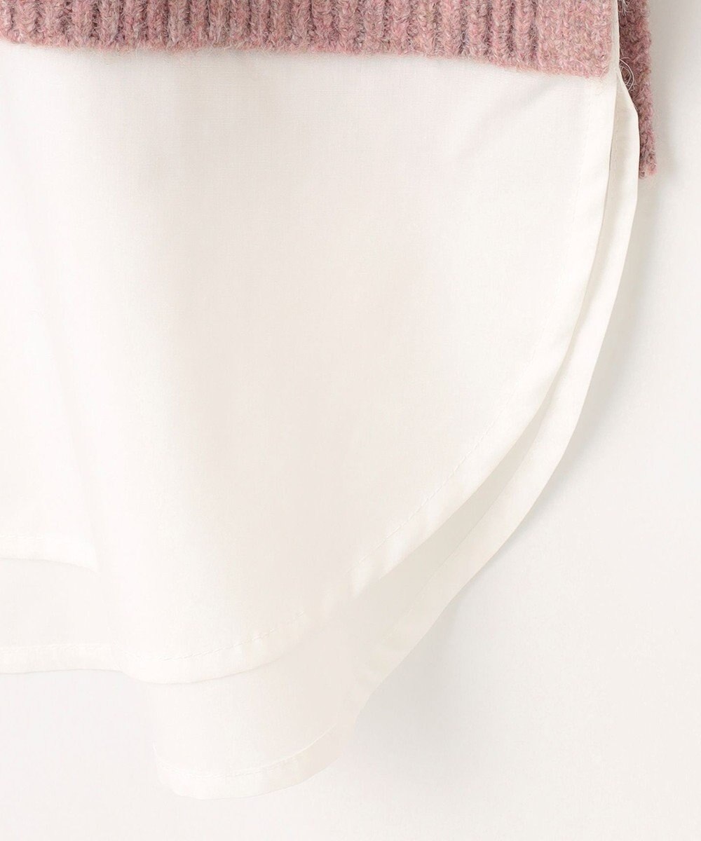 ANY 【洗濯機可能】シャツコンビケーブルニット 