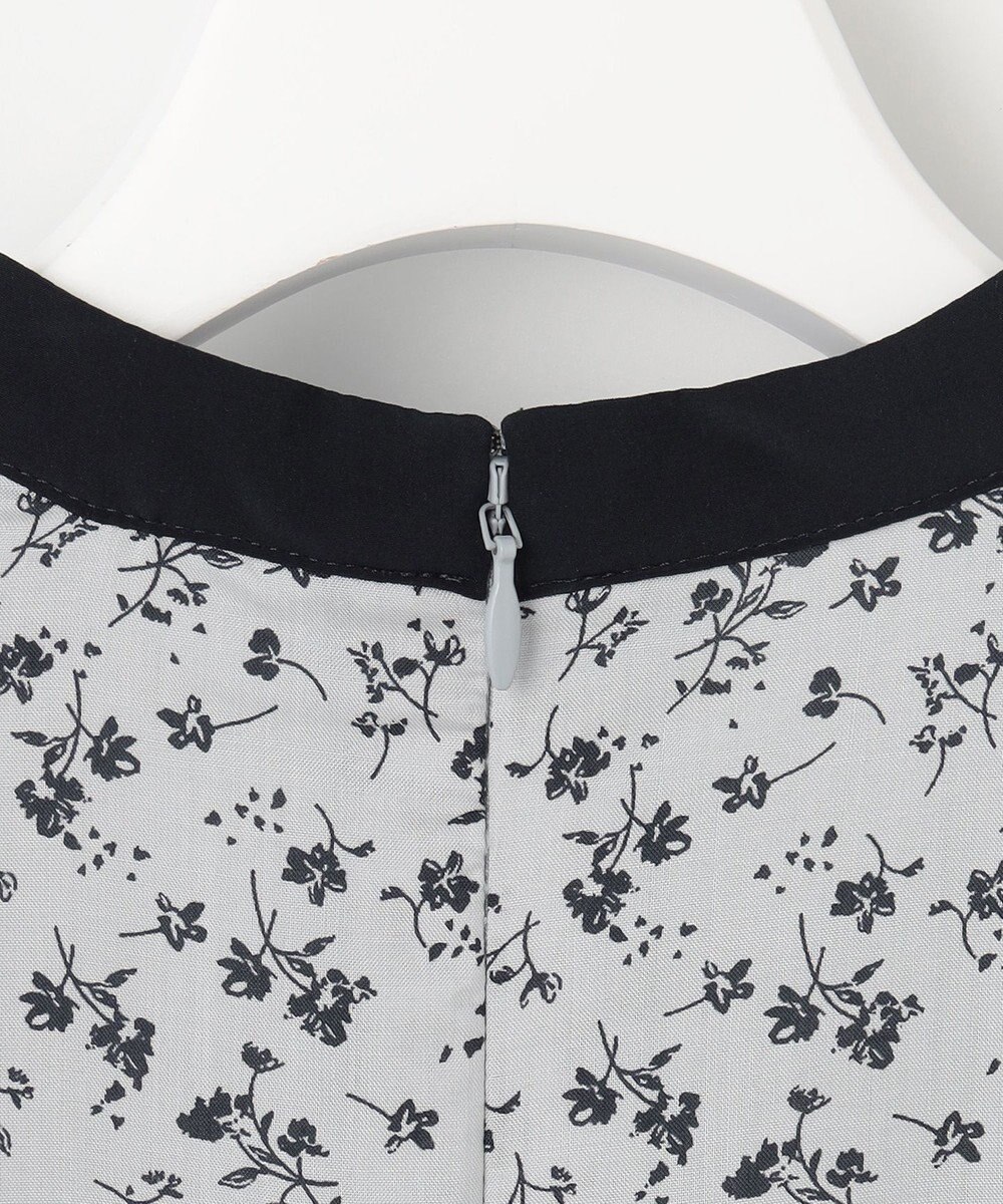 J.PRESS LADIES 【洗える】 スパンローンフラワー バンドカラー ワンピース 