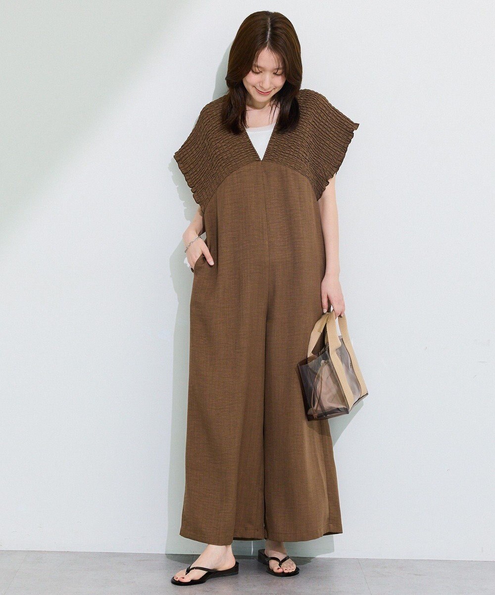 Green Parks シャーリングサロペット 