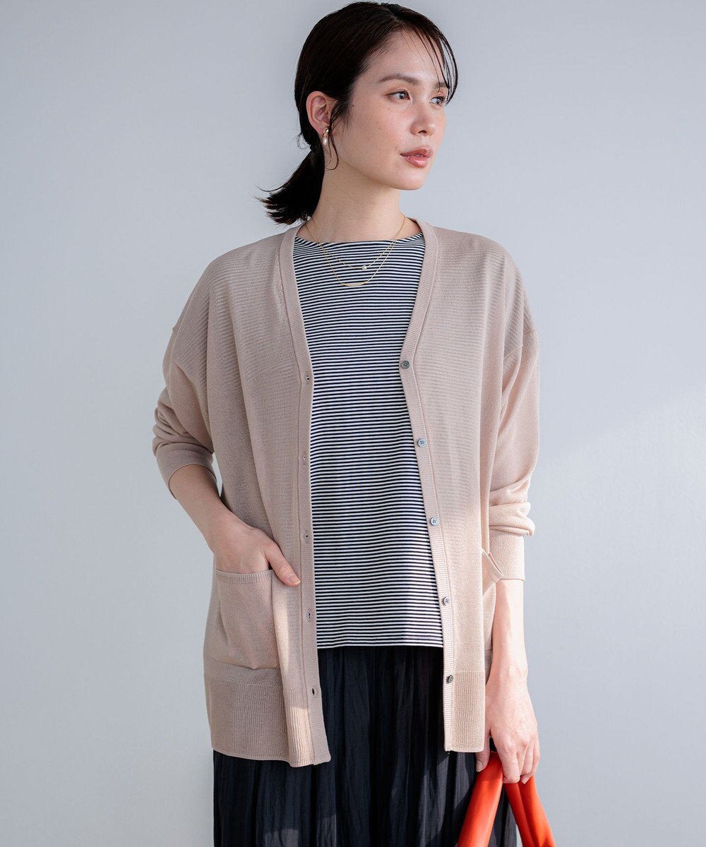 組曲 S 【先行予約】シアーニットVネック カーディガン 