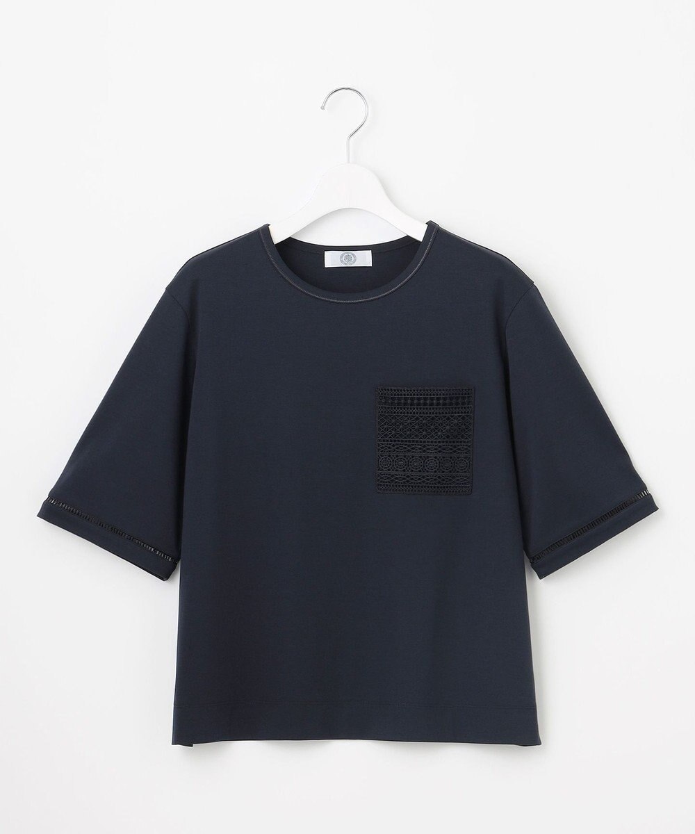 J.PRESS LADIES L 【一枚で着映え】レーシーコンビ ポケットデザイン カットソー 