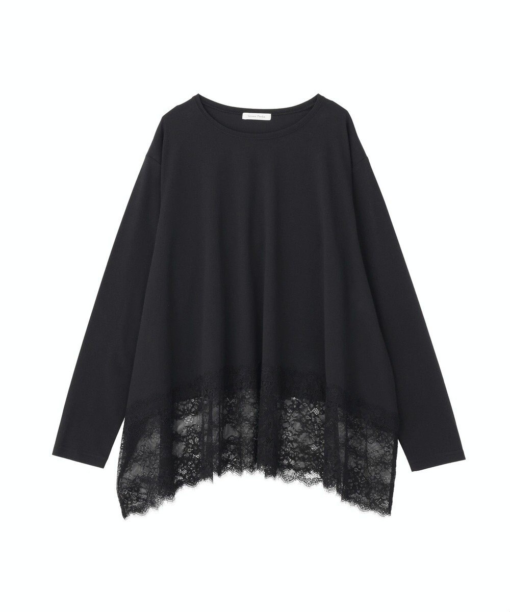 Green Parks 裾イレヘムレースドッキングプルオーバー 