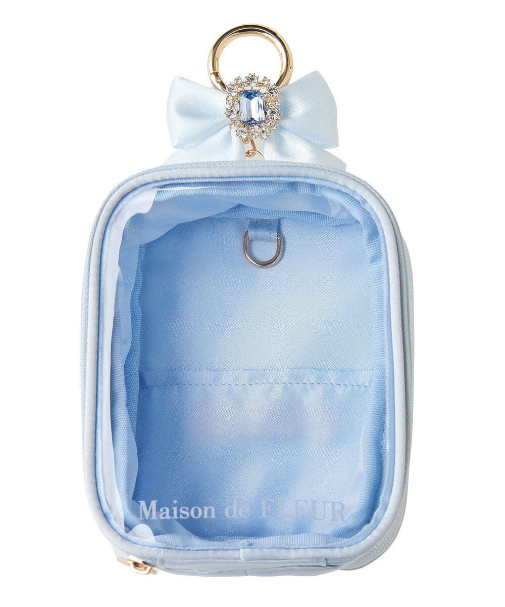 Maison de FLEUR ビジューリボンクリアポーチS 