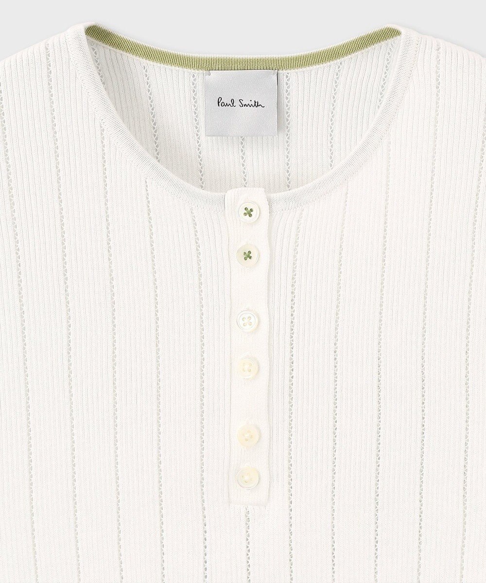 Paul Smith 【洗える】リブアイレット 半袖ニット 
