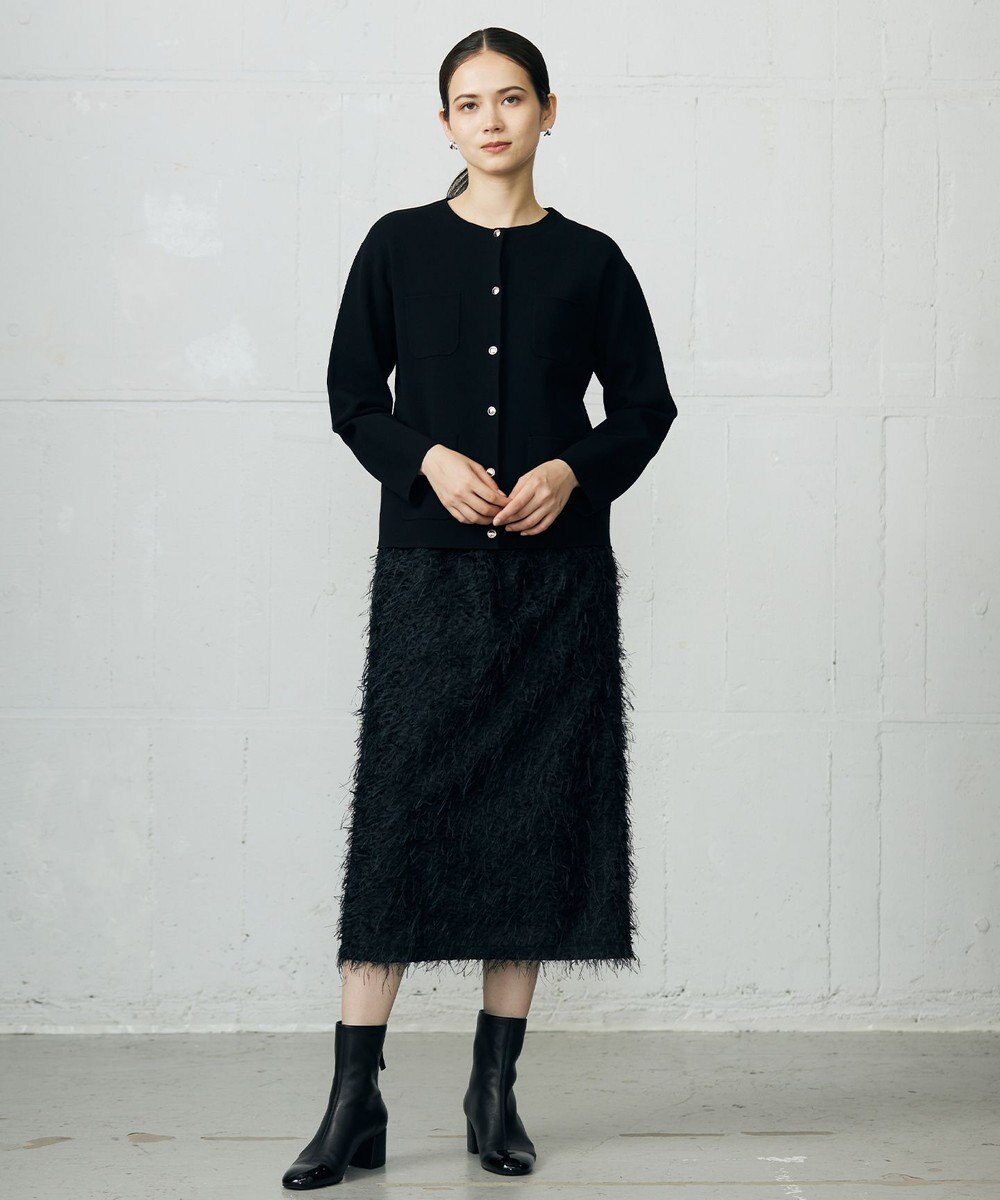 自由区 S レーヨンストレッチ カーディガン 