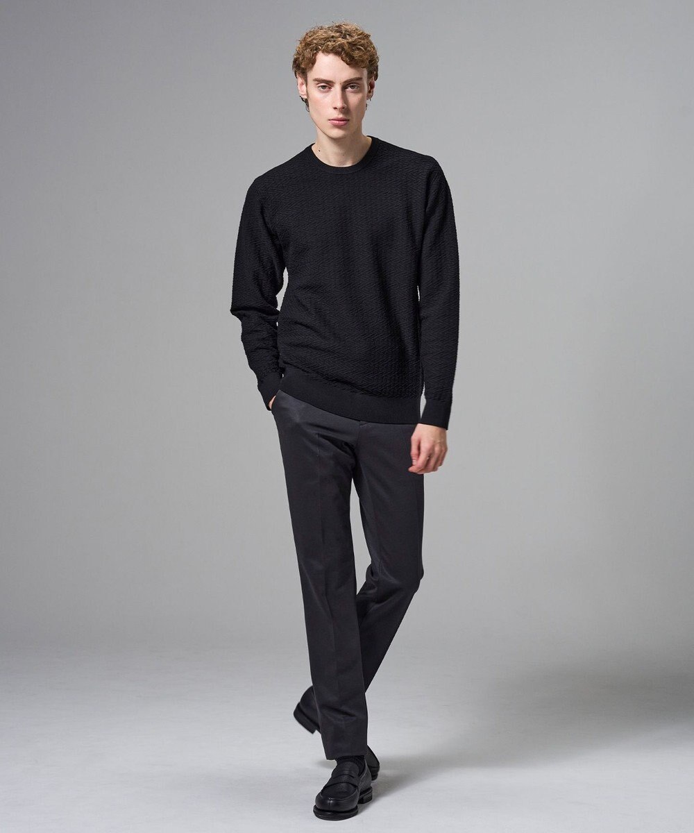 JOSEPH HOMME 新柄【イージーケア】 ヴィスコースリンクス　クルーネックニット 
