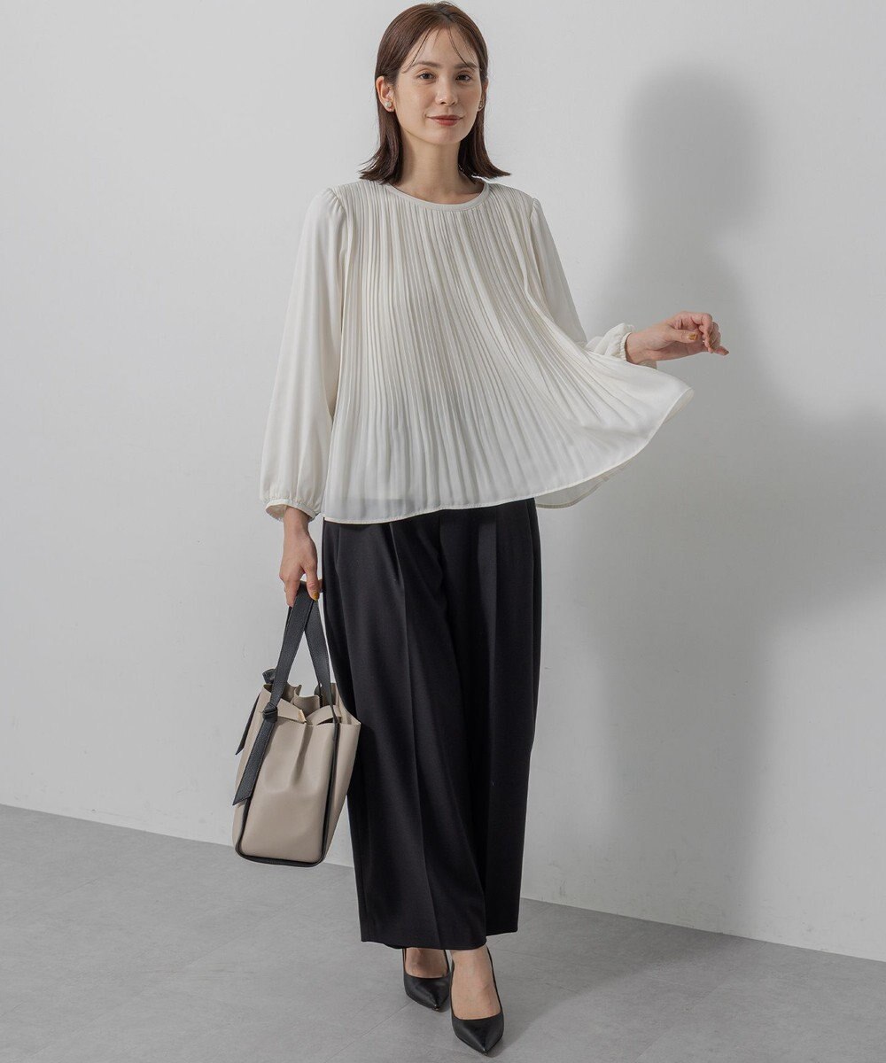 組曲 S 【WEB限定】ジョーゼットシフォンプリーツ ブラウス 