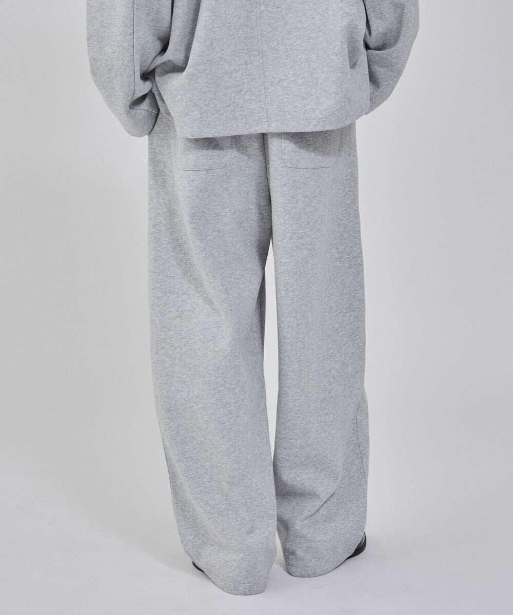 WEGO 【ウエストゴム/MLサイズ展開/ユニセックス着用ITEM】ボンディングワイドスウェットパンツ 