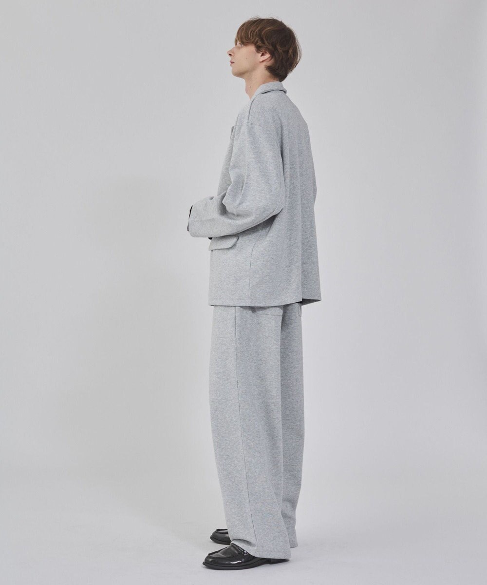 WEGO 【ウエストゴム/MLサイズ展開/ユニセックス着用ITEM】ボンディングワイドスウェットパンツ 