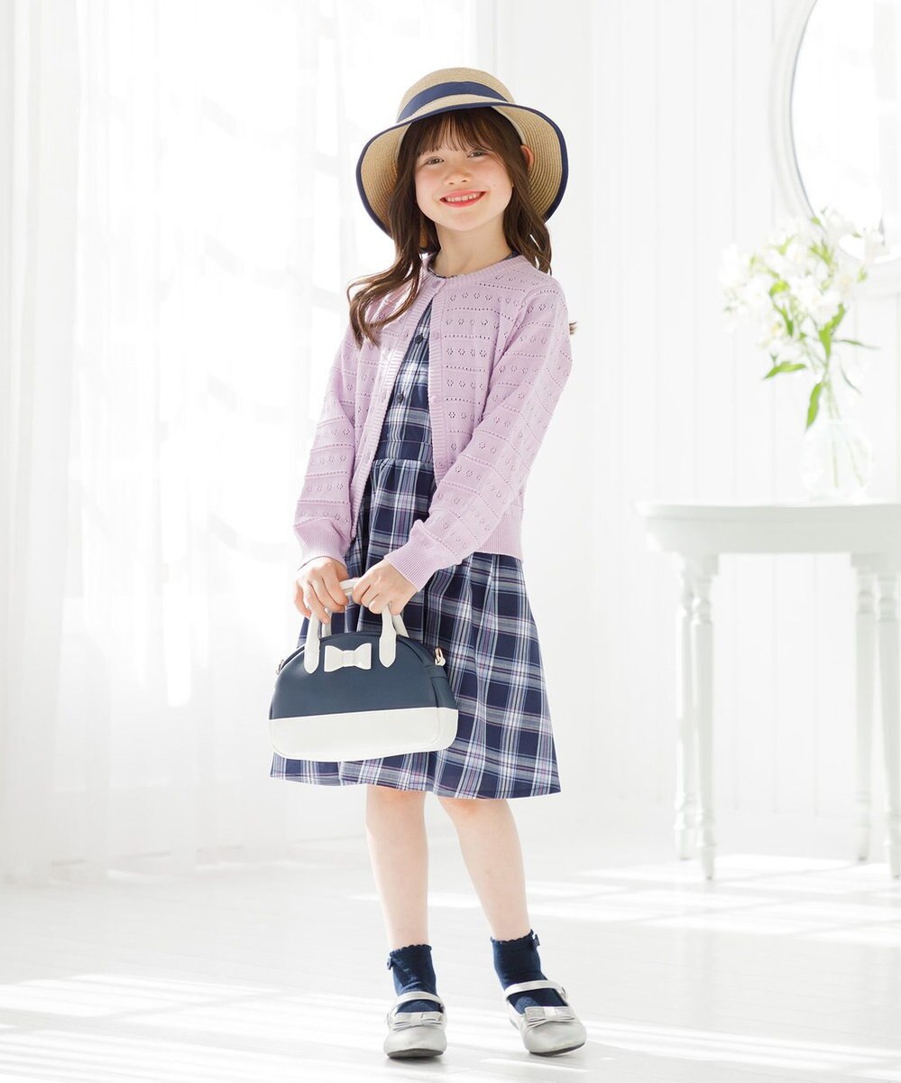 組曲 KIDS 【110-140㎝】プランタンチェック ワンピース 