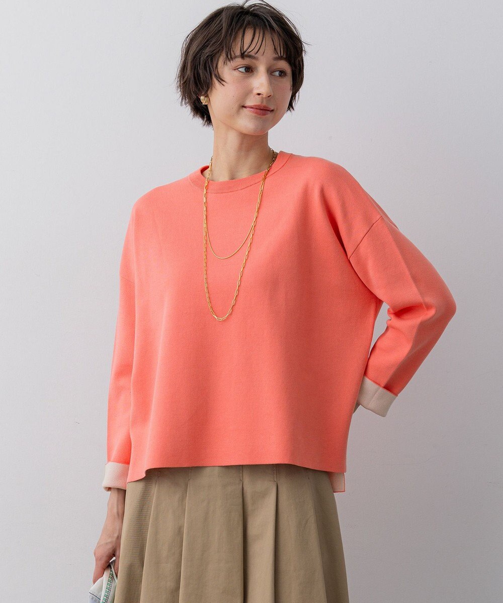 23区 【先行予約】バイカラーダブルフェイス ニット 