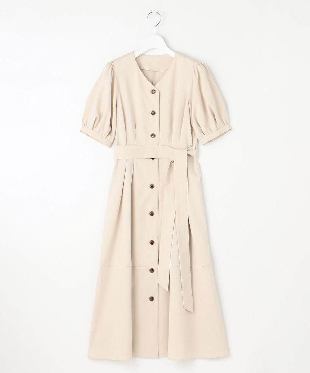 Feroux 【洗える】パフスリーブシャツ ワンピース 