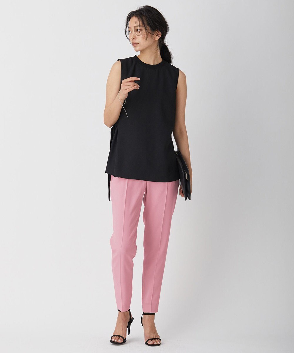 ICB 【人気のため新色追加・洗える】Naiaバックサテン テーパードパンツ 