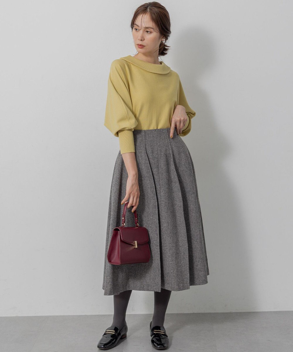 組曲 S 【加藤ローサさん着用 / 前後着用可】スムースストレッチロールネック ニット 