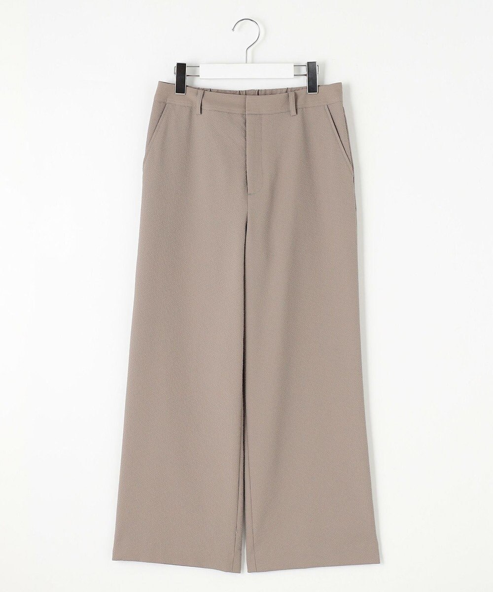 J.PRESS LADIES L 【洗える・吸水速乾】DRYライトサッカー ワイド パンツ 