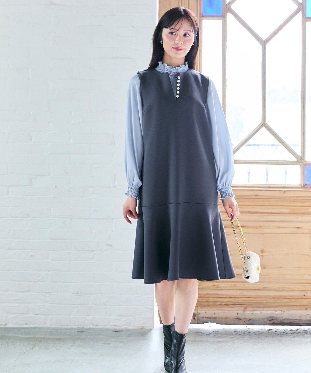 Feroux 【WEB一部店舗限定】スタンドネック ブラウス 