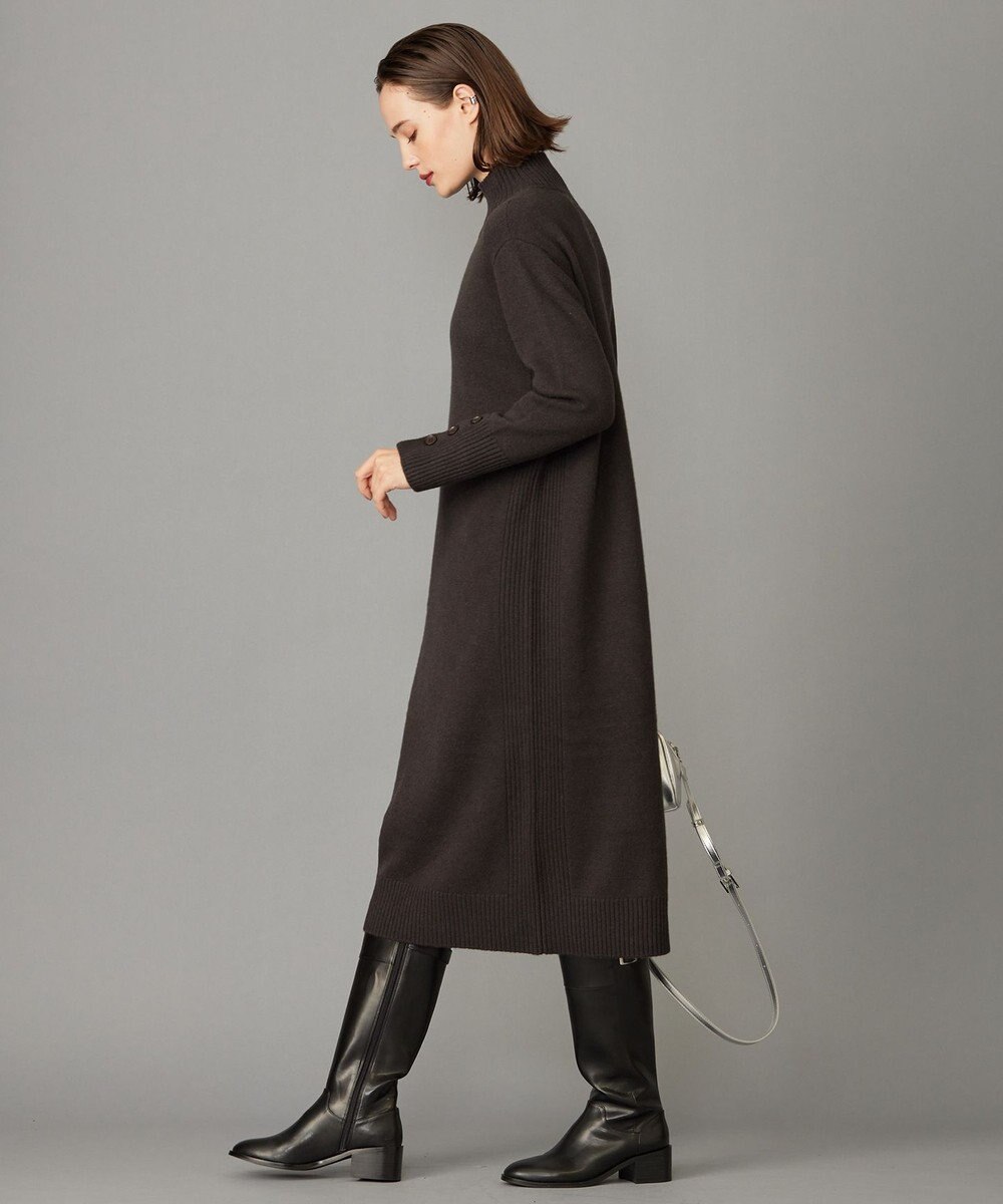 ICB 【WEB限定カラーあり・洗える】 ソフトカシミヤミックス ハイネックワンピース 