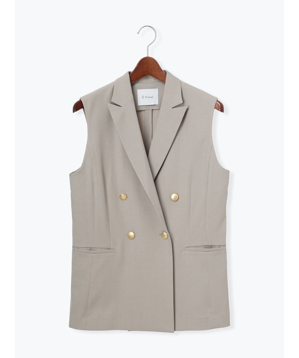 Te chichi リネンライクダブルブレストジレ(セットアップ可) 