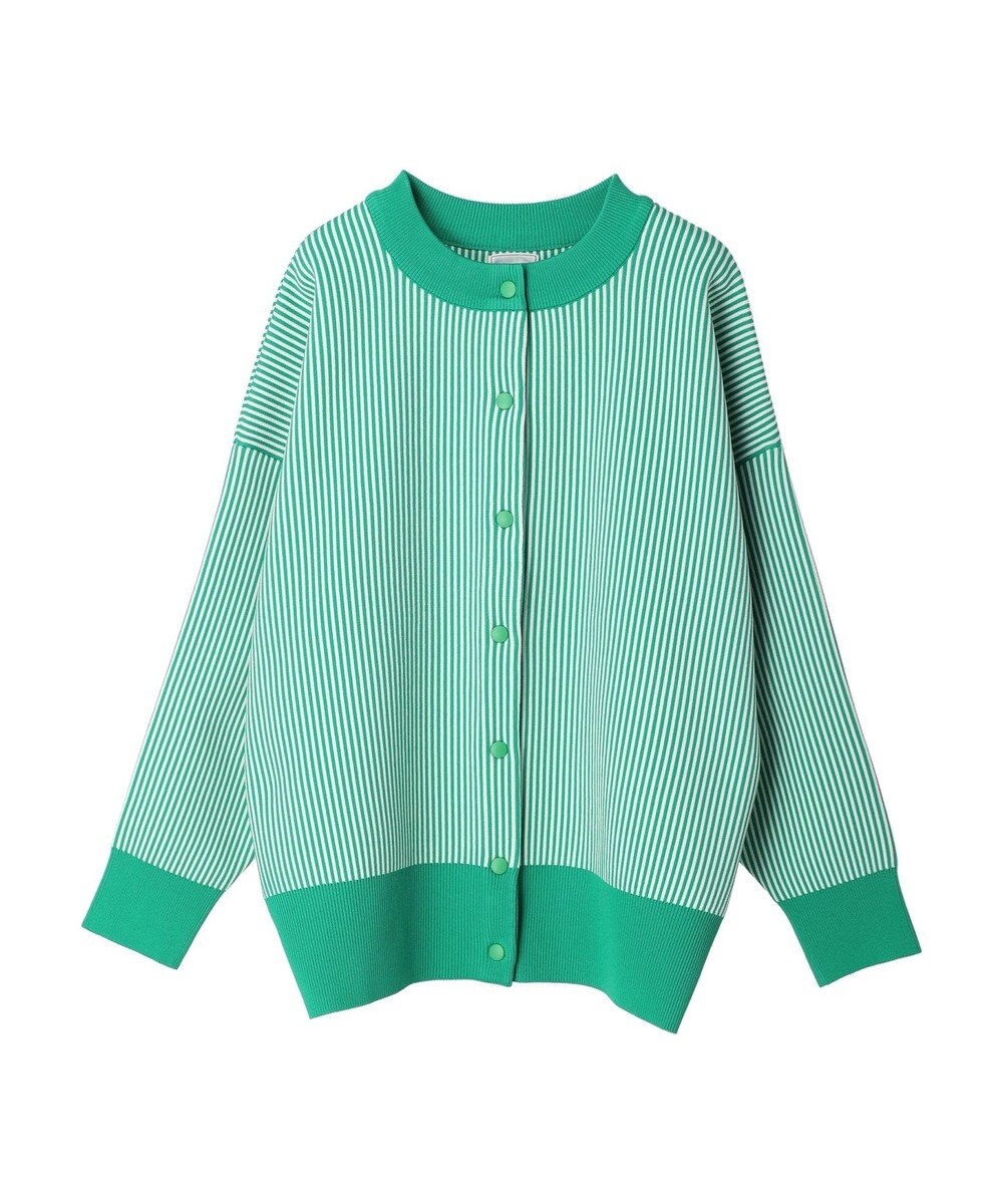 Green Parks ストライプＪＱカーディガン 