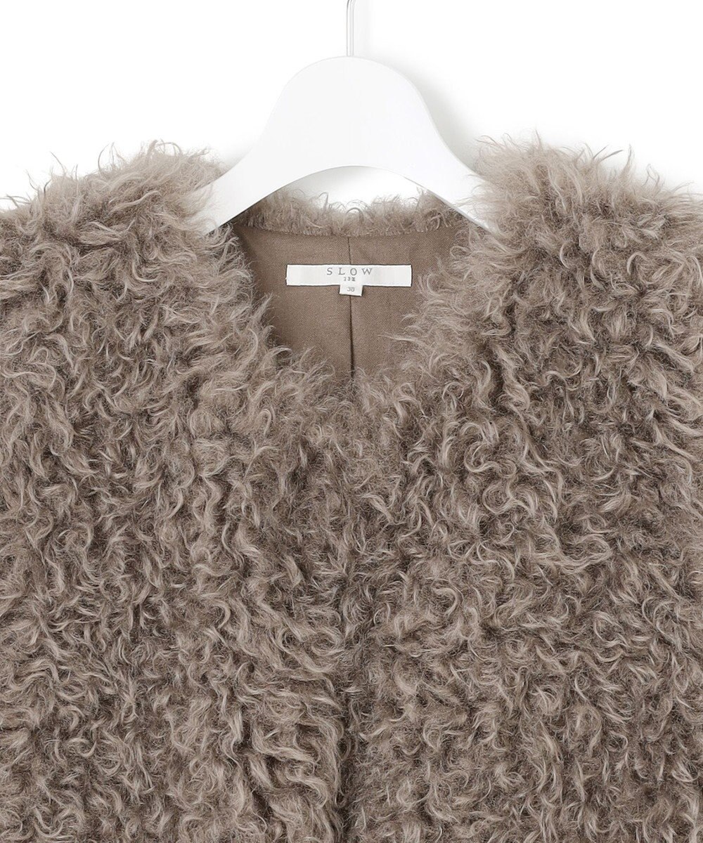 23区 S 【SLOW/一部店舗限定】フェイクファー ジレ 