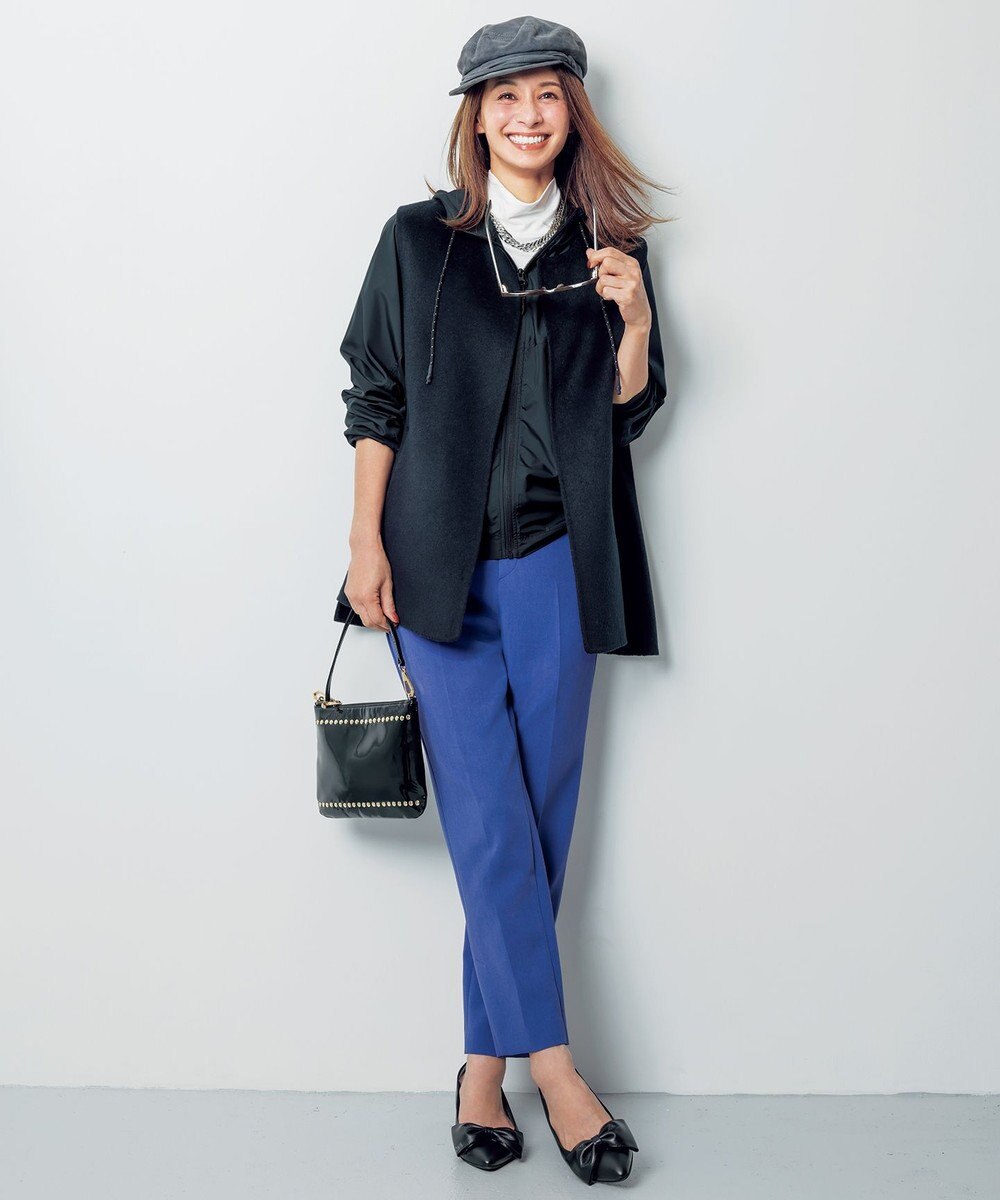 UNFILO 【撥水】ウール混リバー ジレ 