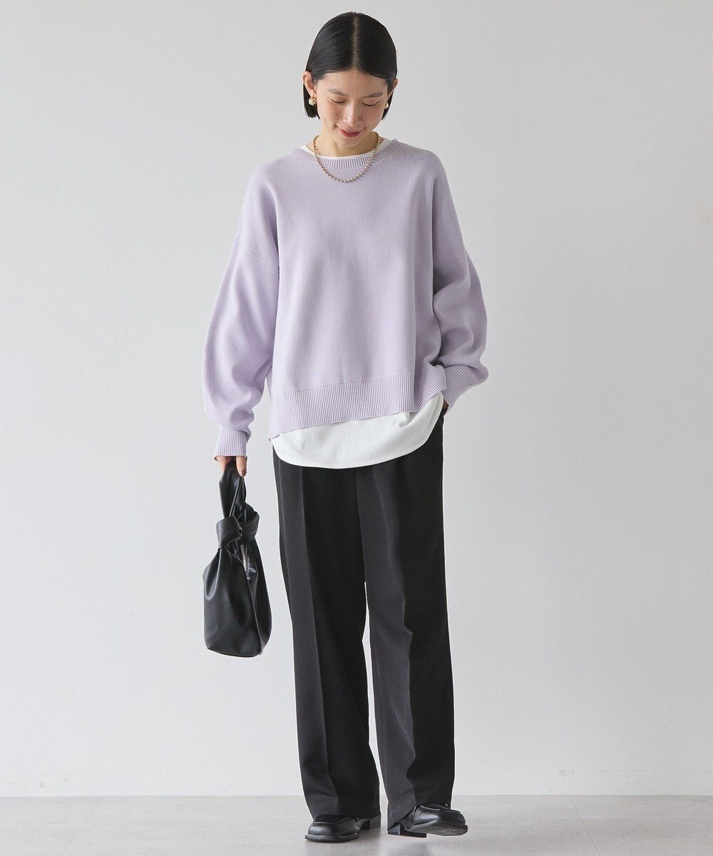 AMERICAN HOLIC 袖ボリュームサイドスリットニットプルオーバー 