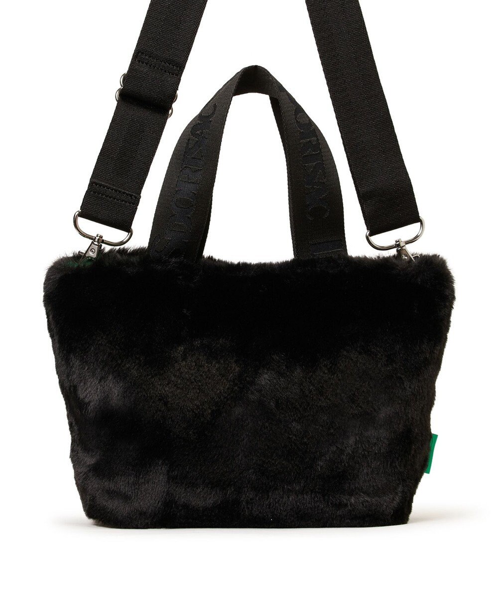 LeSportsac FUR E/W TOTE/ブラックフラッフィーファー 