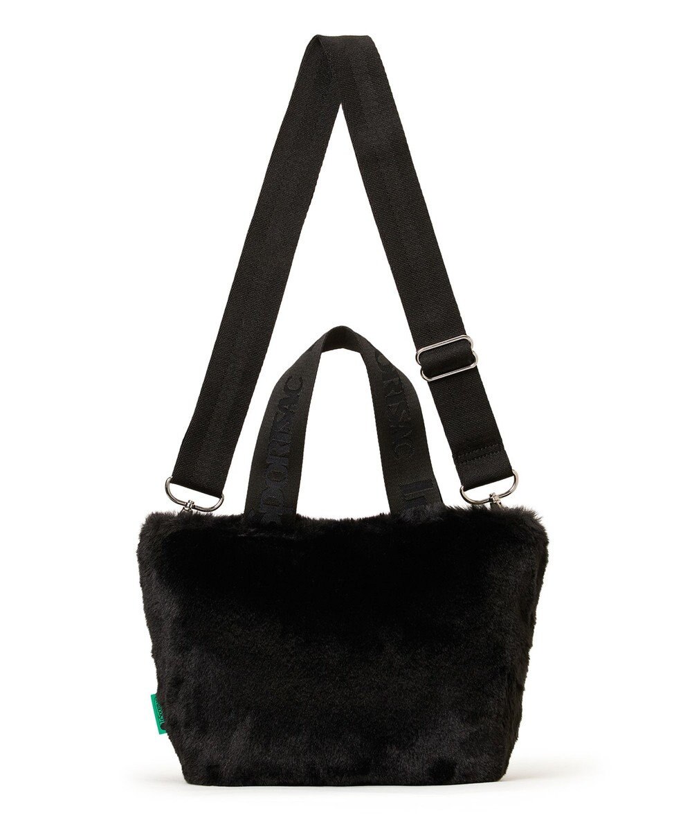 LeSportsac FUR E/W TOTE/ブラックフラッフィーファー 