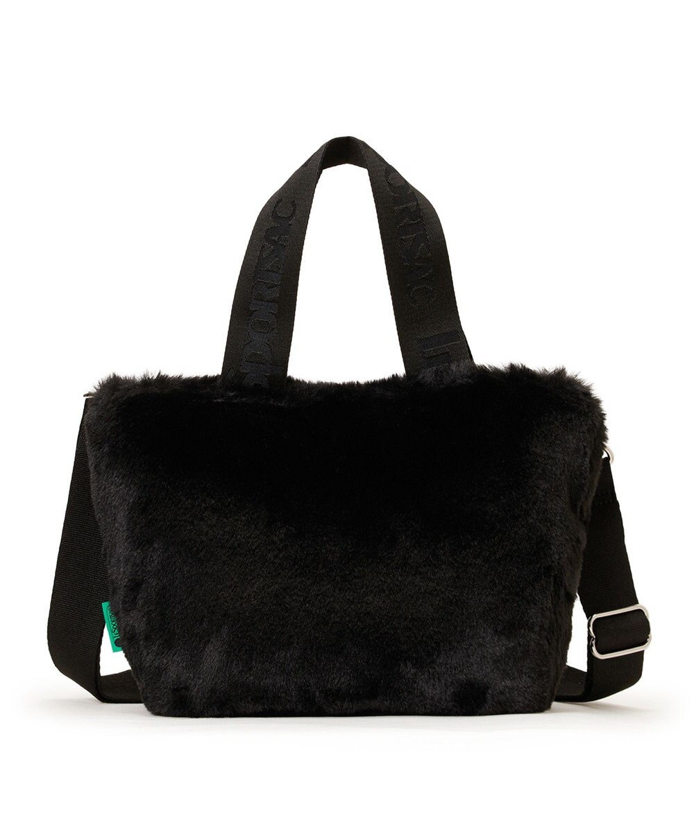 LeSportsac FUR E/W TOTE/ブラックフラッフィーファー 