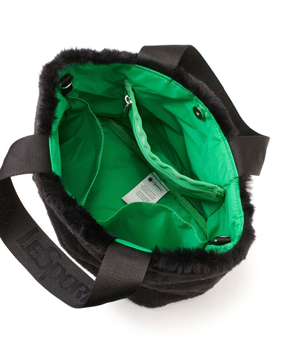 LeSportsac FUR E/W TOTE/ブラックフラッフィーファー 