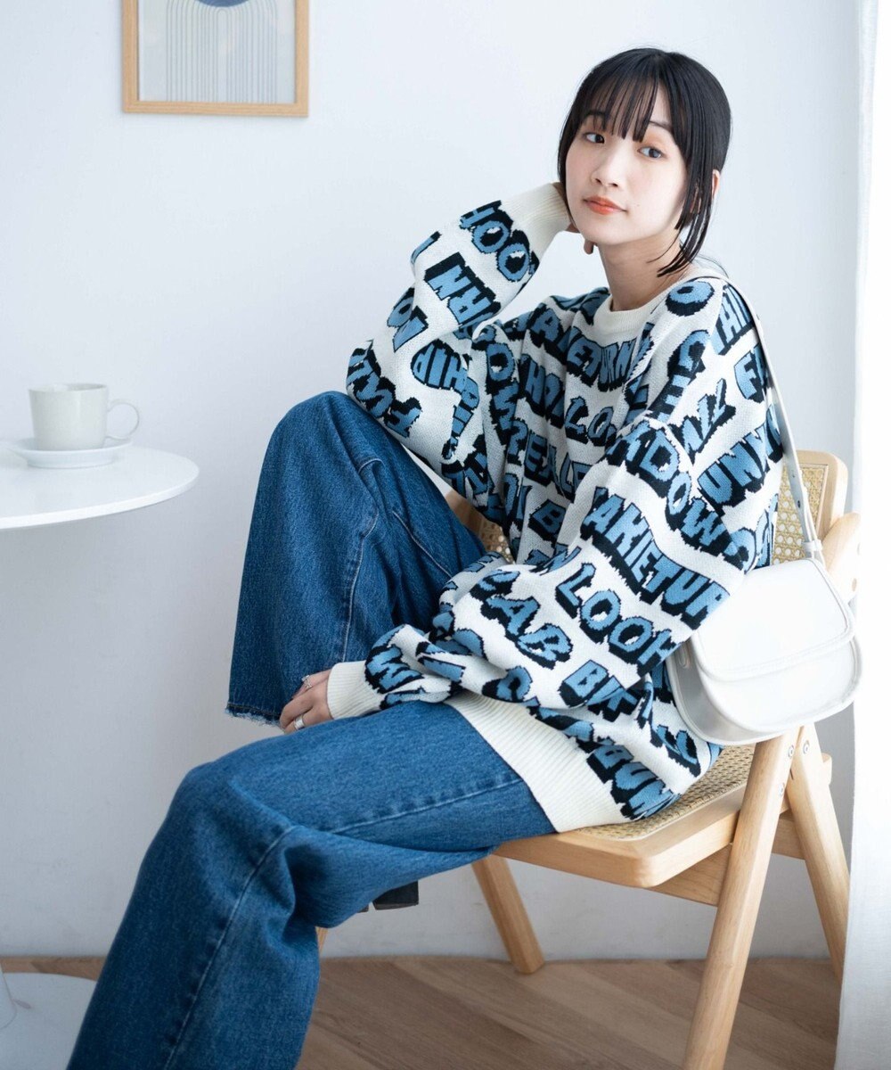 WEGO ルーズフィット総柄プルオーバー 