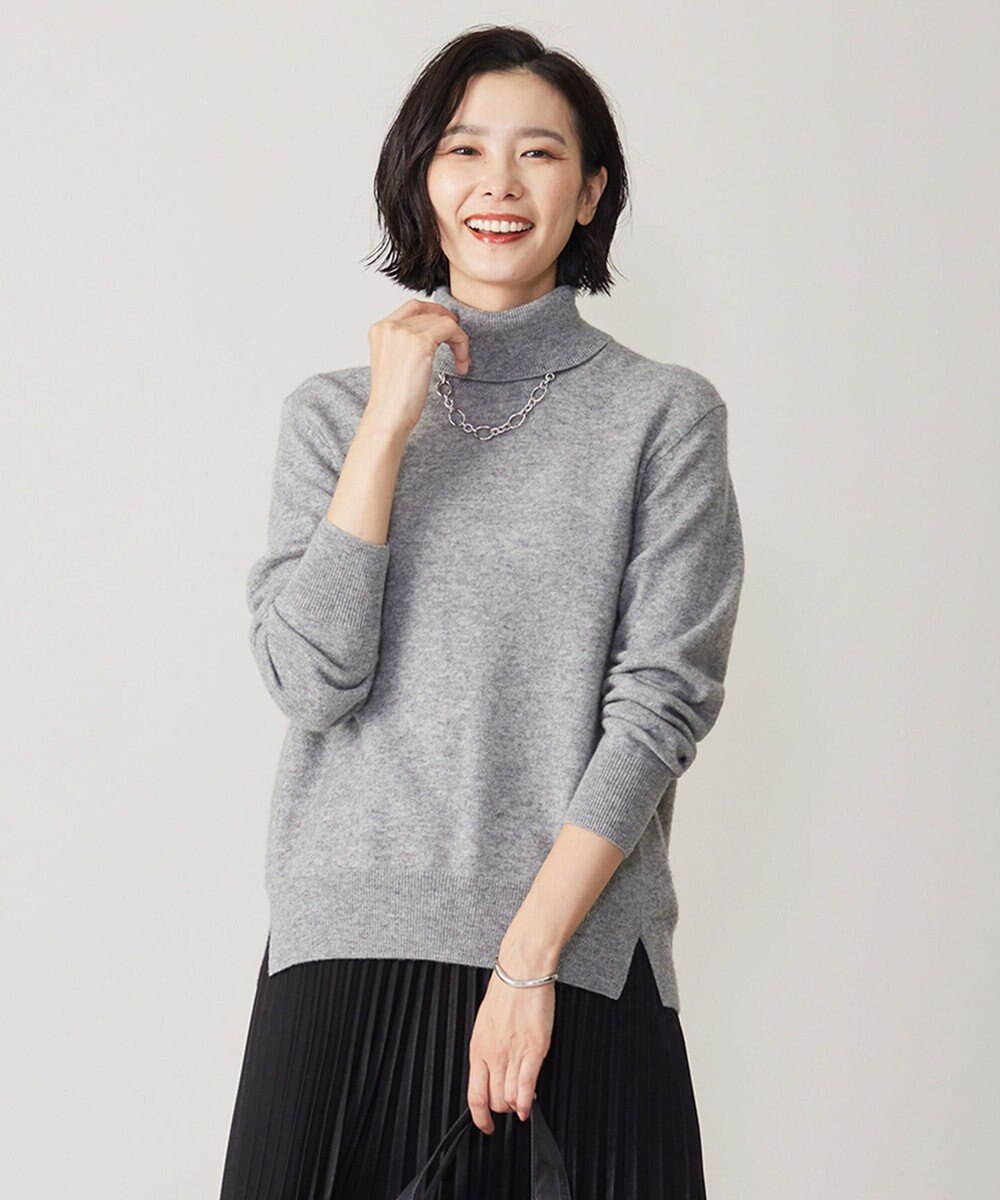 洗える】CASHMERE BLEND タートルネック ニット / J.PRESS LADIES S