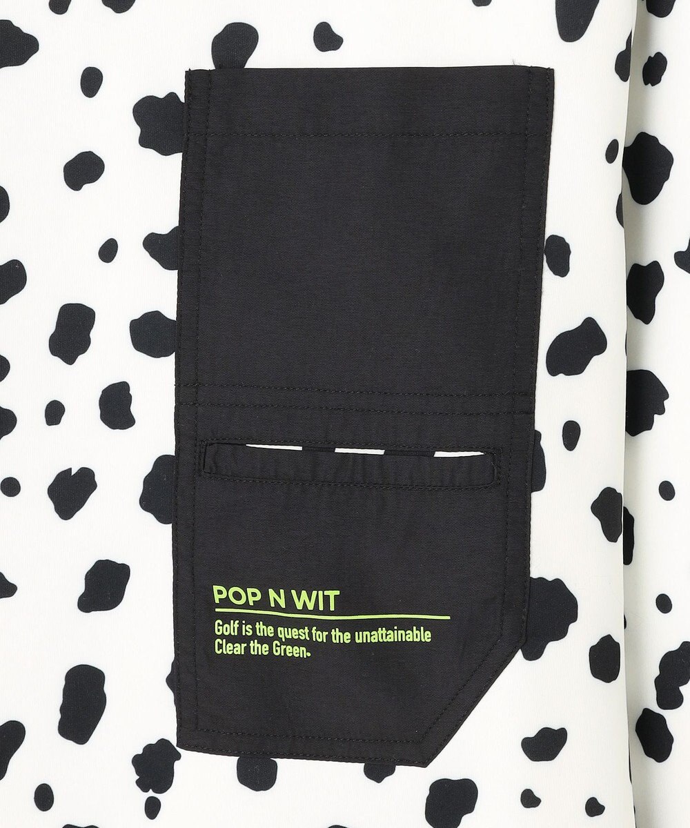 PW CIRCULUS 【MEN】スノーレオパード柄裏フリースモックネックT 