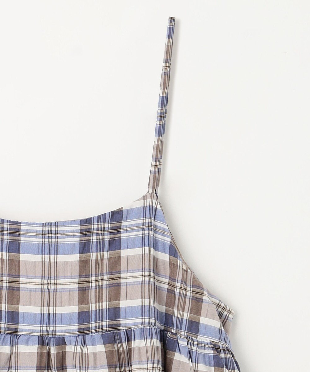 ANY チェックシャーリングワンピース 