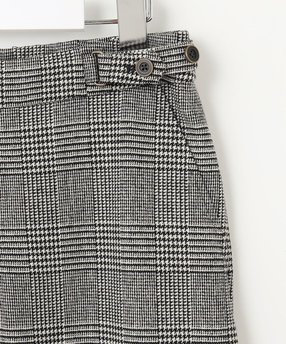 J.PRESS LADIES クラシカル グレンチェック セミワイド パンツ 