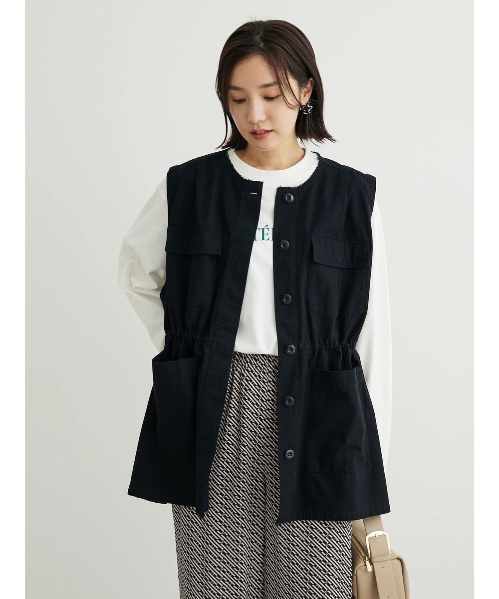 Green Parks ・ＳＵＧＡＲ　ＳＰＯＯＮ　ノーカラーミリタリーベスト 