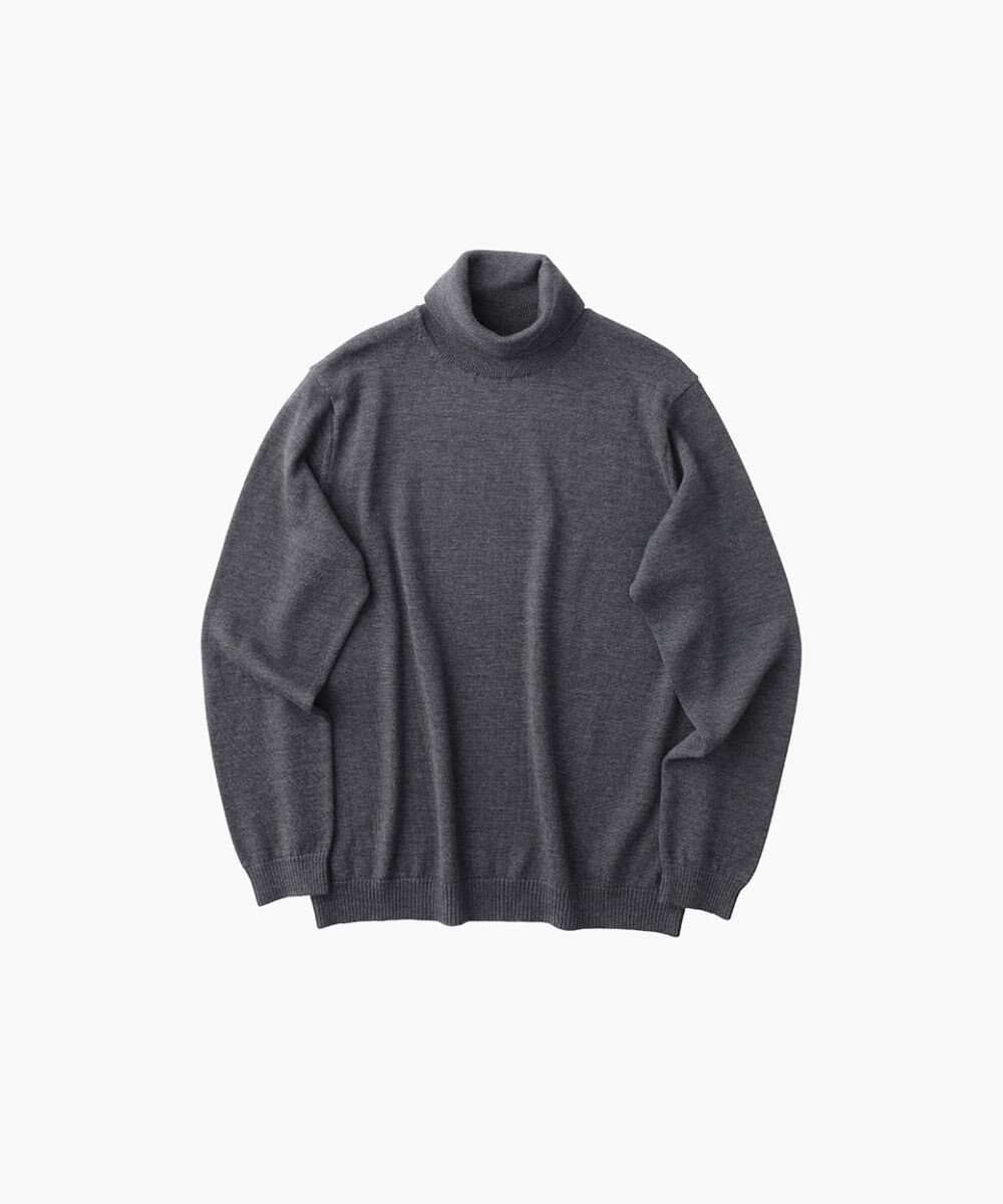 WOOL CASHMERE SILK | タートルネックセーター - UNISEX / ATON