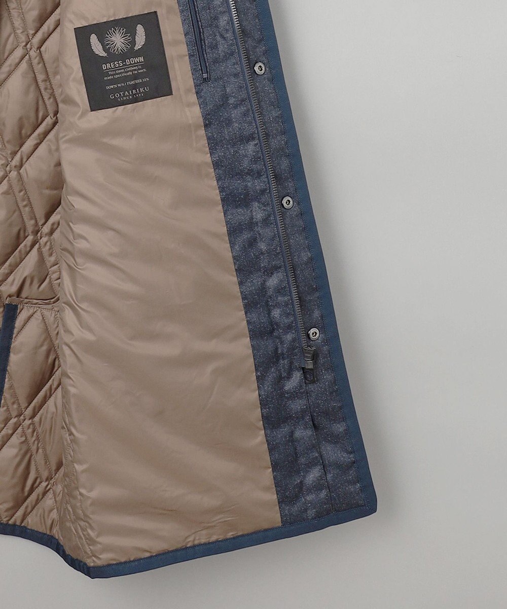 GOTAIRIKU 【仕事で着用可】ブライトシャンブレー キルティング ドレスダウン 