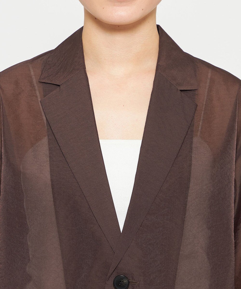 uncrave 【久慈暁子さん着用】シアー オーガンジー シャツ ジャケット 