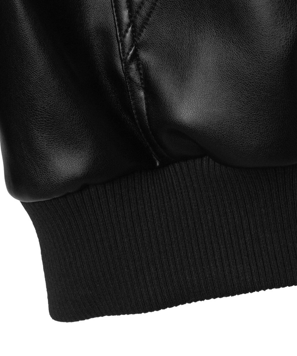 WEGO エコレザーフードブルゾン 